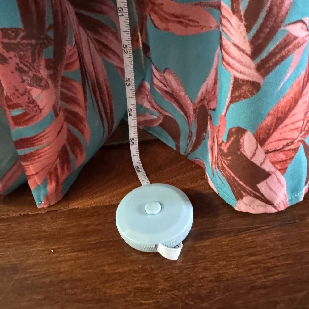 Bohme Maxi Tropical Aqua Print Knit Tiered Dress M - Picture 7 of 13